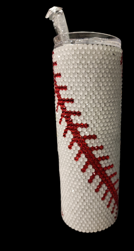 Baseball Rhinestone tumbler