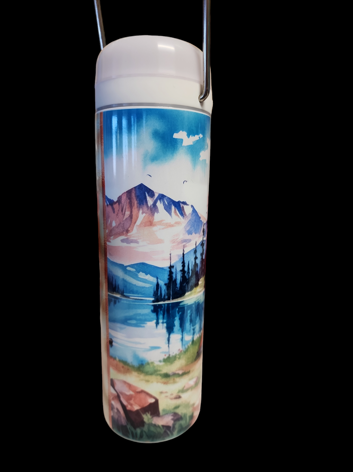 Camping mountains lantern tumbler