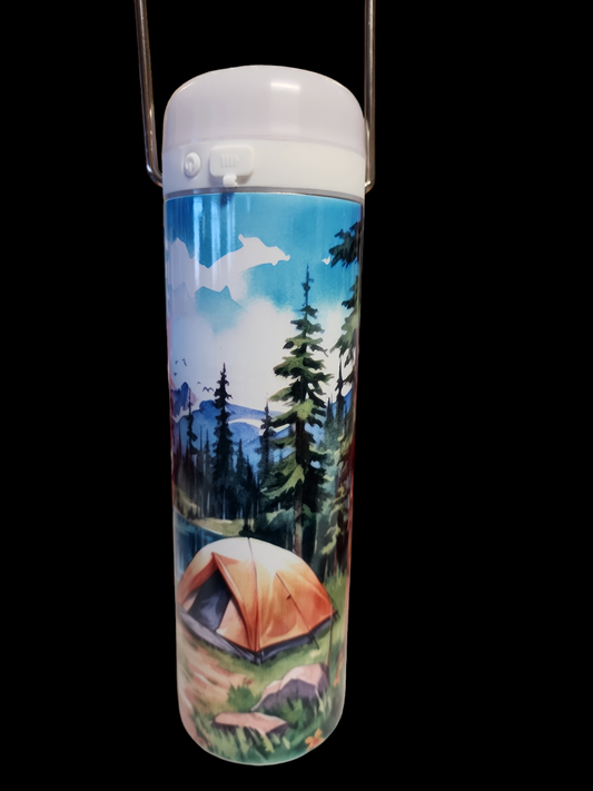 Camping mountains lantern tumbler