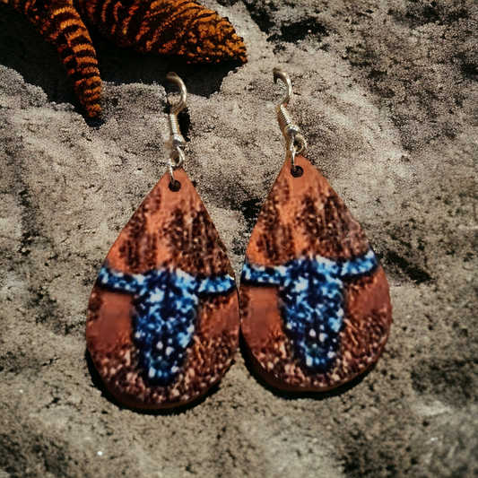 Glittered Bull earrings