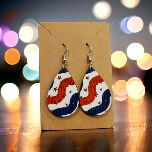 Patriotic Wave Earrings