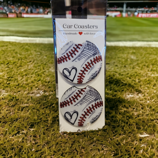 Baseball Car Coasters