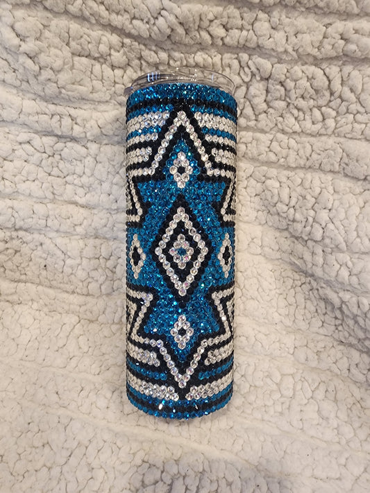 Southwest Aztec style Rhinestone Tumbler