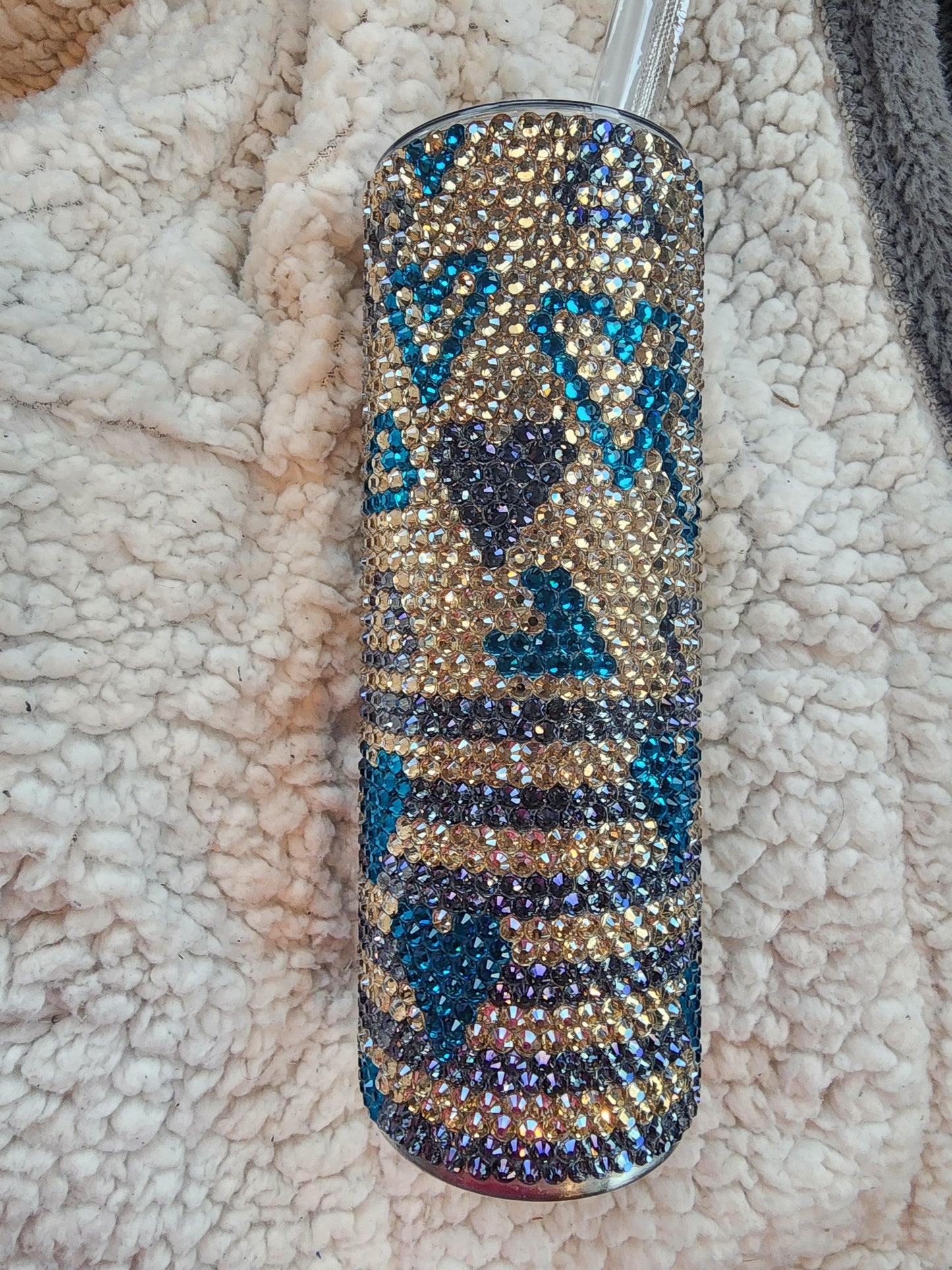 Rhinestone Turquoise and Brown