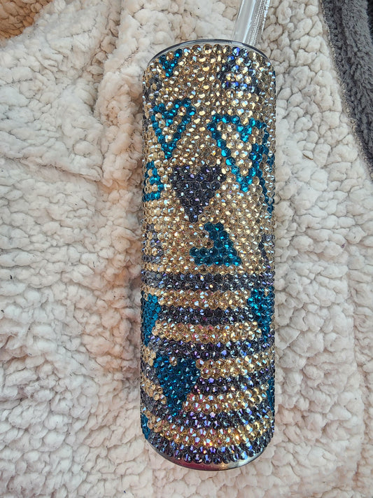 Rhinestone Turquoise and Brown