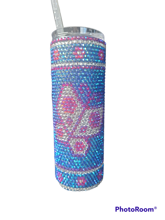 Rhinestone Butterfly Tumbler